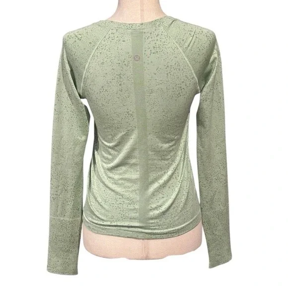Lululemon Swiftly Tech Long Sleeve Shirt 2.0 *Race Length Distorted Noise Mint 8 - Picture 3 of 4